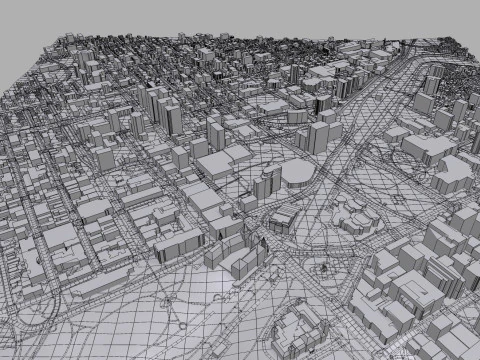 Cityscape Ottawa Canada 3D Model