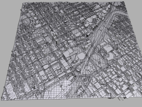 Cityscape Ottawa Canada Modelo 3D