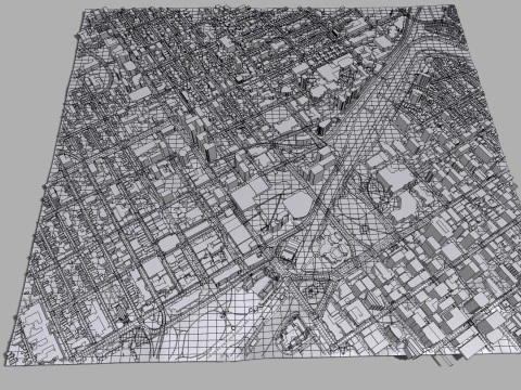 Cityscape Ottawa Canada 3D Model