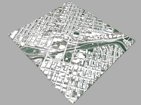 Cityscape Ottawa Canada 3D Model