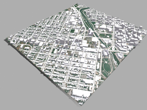 Cityscape Ottawa Canada Modelo 3D