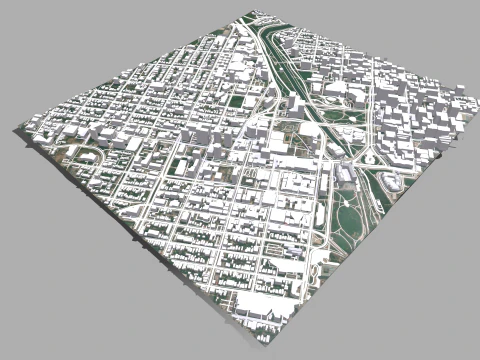 Cityscape Ottawa Canada 3D Model