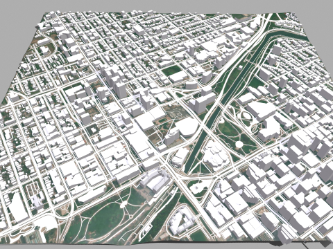Cityscape Ottawa Canada Modelo 3D