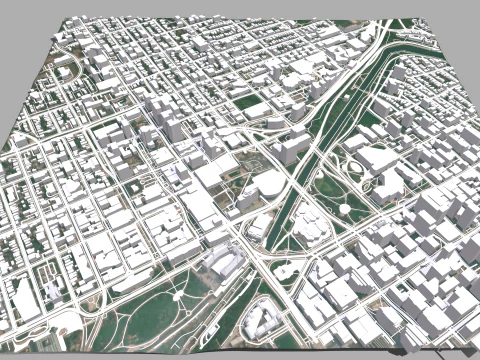Cityscape Ottawa Canada 3D Model