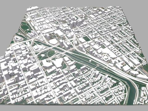 Cityscape Ottawa Canada Modelo 3D