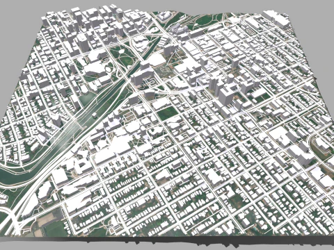 Cityscape Ottawa Canada 3D Model