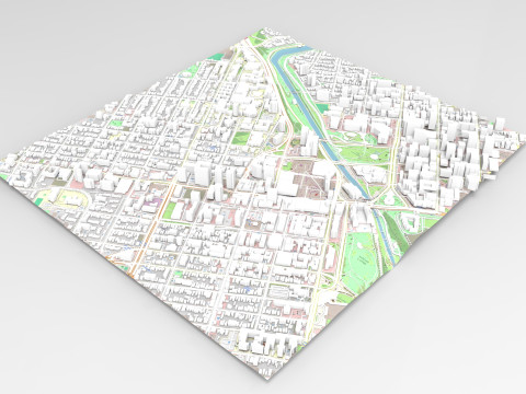 Cityscape Ottawa Canada Modelo 3D