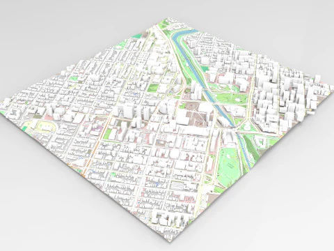 Cityscape Ottawa Canada 3D Model