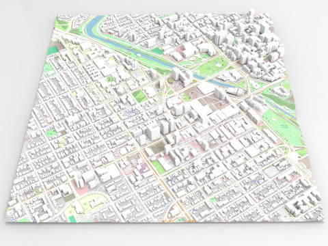 Cityscape Ottawa Canada Modelo 3D
