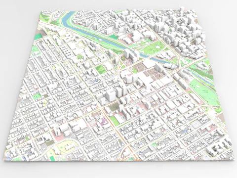 Cityscape Ottawa Canada 3D Model