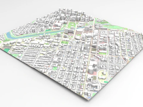 Cityscape Ottawa Canada 3D Model