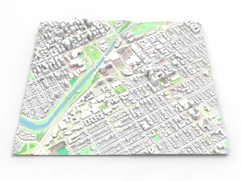 Cityscape Ottawa Canada 3D Model