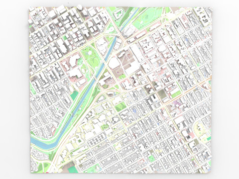 Cityscape Ottawa Canada Modelo 3D