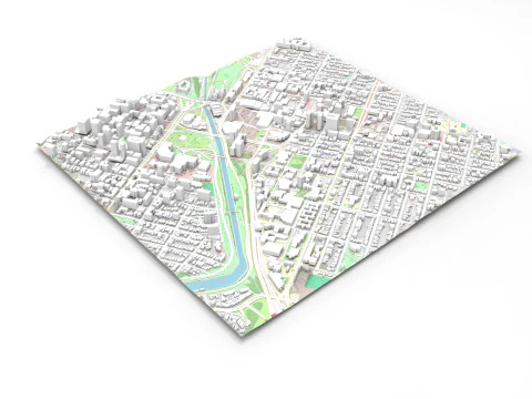 Cityscape Ottawa Canada 3D Model