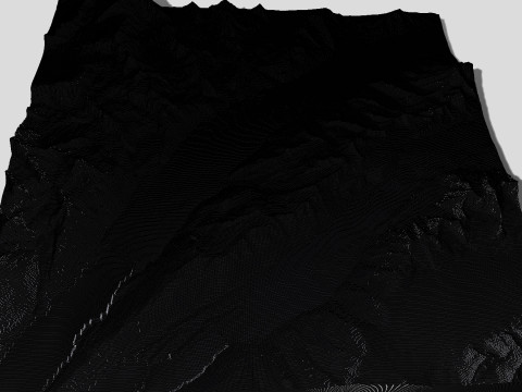 Mountain landscape Harvard Glacier Prince William Sound Alaska Model 3D