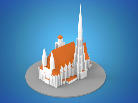 St Stephens Cathedral Wien 3Dモデル