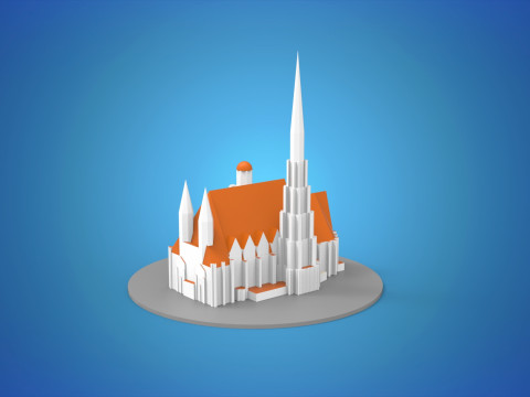 St Stephens Cathedral Wien 3D मॉडल