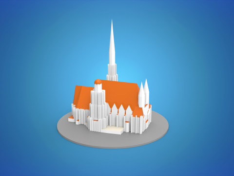 St Stephens Cathedral Wien 3D मॉडल