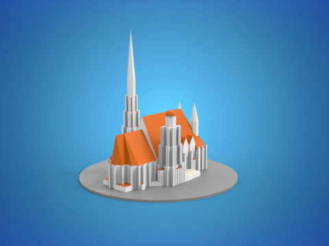 St Stephens Cathedral Wien 3D मॉडल