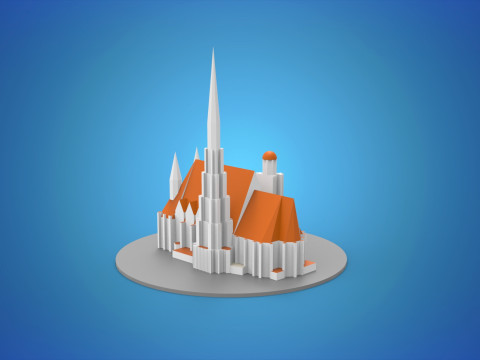 St Stephens Cathedral Wien 3D मॉडल