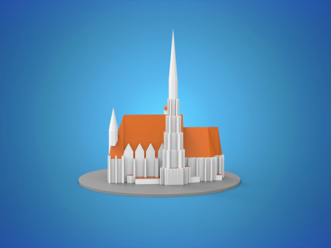 St Stephens Cathedral Wien 3D मॉडल