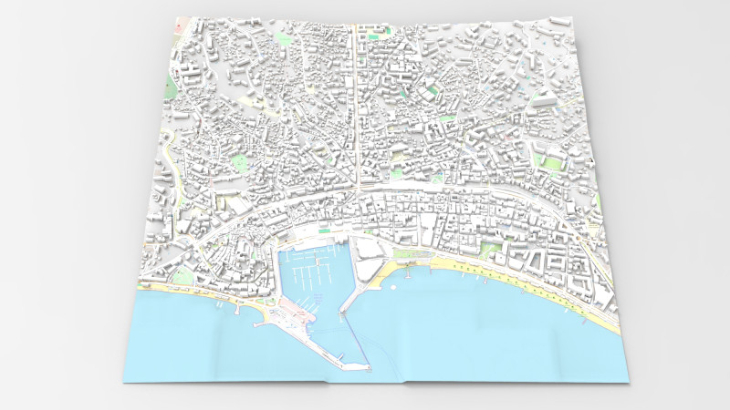 Cityscape Cannes France Model 3D .c4d .max .obj .3ds .fbx .stl .blend 