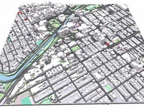 Cityscape Ottawa Canada Modelo 3D