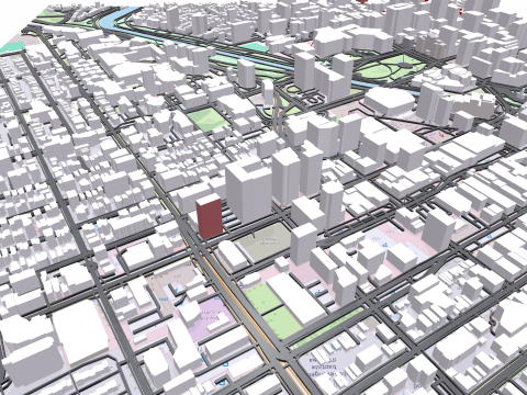 Cityscape Ottawa Canada Modelo 3D