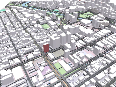 Cityscape Ottawa Canada 3D Model