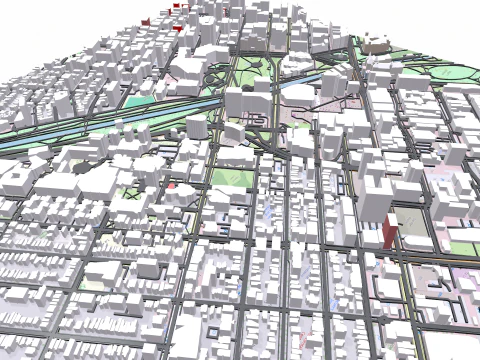 Cityscape Ottawa Canada 3D Model