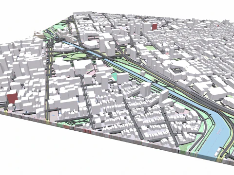 Cityscape Ottawa Canada 3D Model