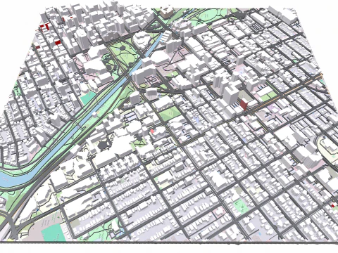 Cityscape Ottawa Canada 3D Model