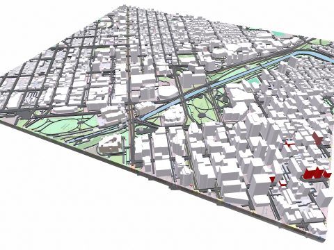 Cityscape Ottawa Canada Modelo 3D