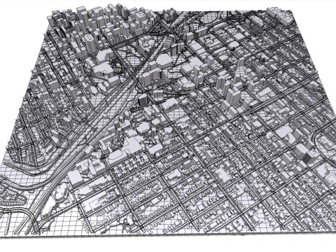 Cityscape Ottawa Canada 3D Model