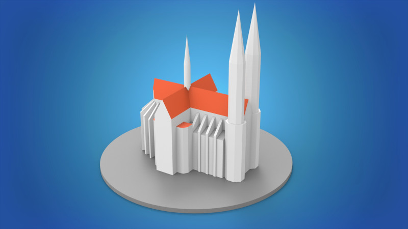 The Church of the Vow Votivkirche Wien 3D 模型 .c4d .max .obj .3ds .fbx .stl .blend 