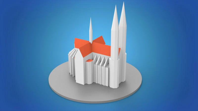 A Igreja do Voto Votivkirche Wien Modelo 3D .c4d .max .obj .3ds .fbx .stl .blend 