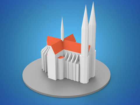 The Church of the Vow Votivkirche Wien 3D-Modell