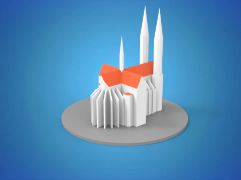 A Igreja do Voto Votivkirche Wien Modelo 3D