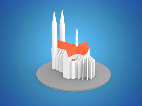 The Church of the Vow Votivkirche Wien 3D 模型