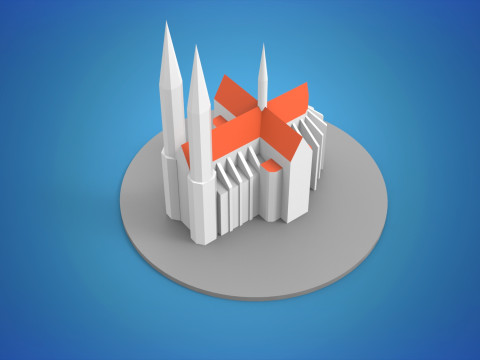 The Church of the Vow Votivkirche Wien 3D 模型