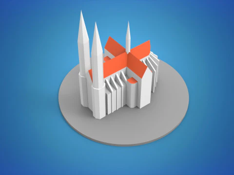 A Igreja do Voto Votivkirche Wien Modelo 3D
