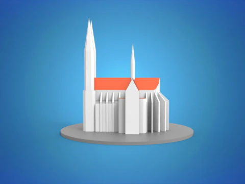 A Igreja do Voto Votivkirche Wien Modelo 3D