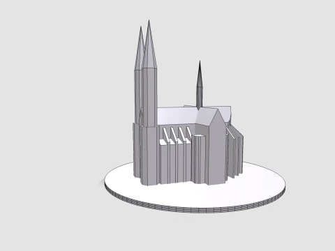 A Igreja do Voto Votivkirche Wien Modelo 3D