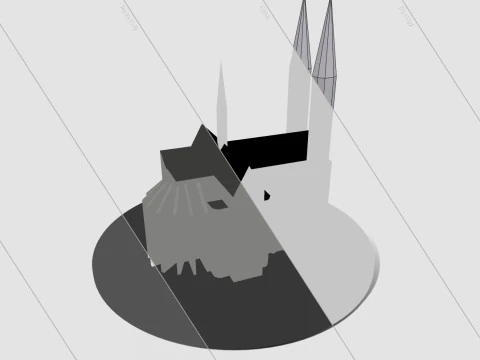 A Igreja do Voto Votivkirche Wien Modelo 3D