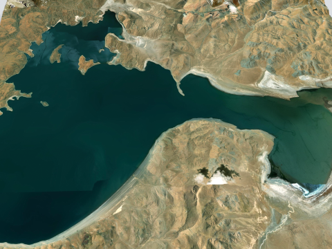 Lake Langa Tso China Modelo 3D