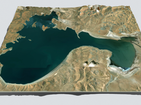Lake Langa Tso China Modello 3D