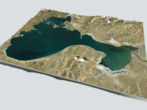 Lake Langa Tso China 3D Model