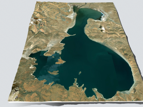 Lake Langa Tso China Modello 3D