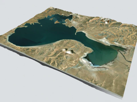 Lake Langa Tso China 3D Model