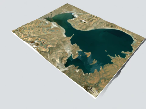 Lake Langa Tso China 3D Model